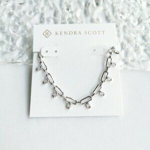 Kendra Scott | Lindy | White CZ Silver Crystal Chain Necklace